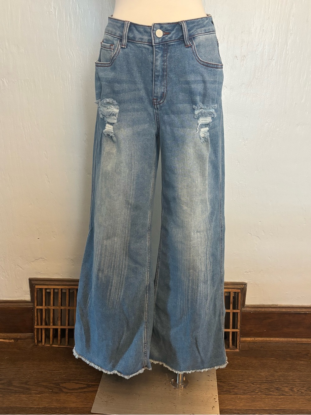 Women's Baggy Wide Leg High Rise Jeans
